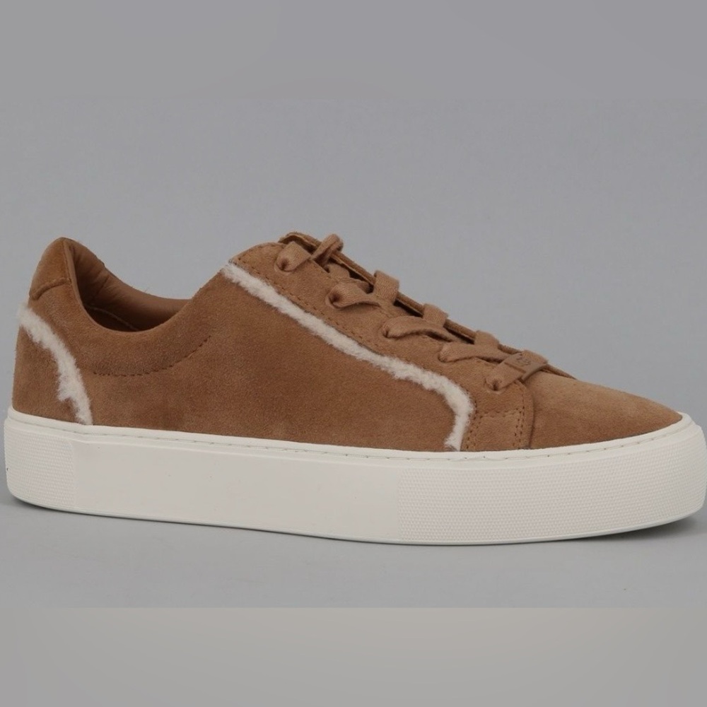 Brand New Ugg Zilo Heritage Suede Sheepskin Sneakers Chestnut 9.5 M - Picture 5 of 9